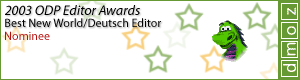 2003 Mozzie - Best New World/Deutsch Editor Nominee