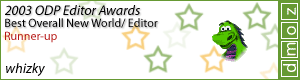 2003 Mozzie - Best Overall New World/ Editor Runner-up
